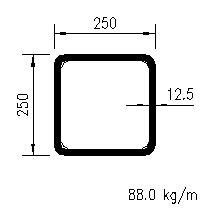 CFSHS 250x250x12,5