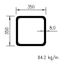 CFSHS 350x350x8,0