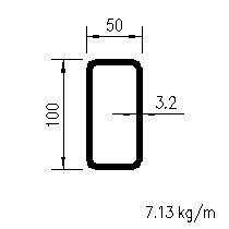 HFRHS 100x50x3,2