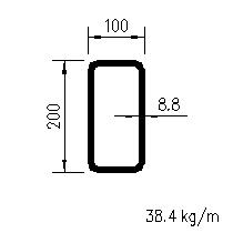 HFRHS 200x100x8,8